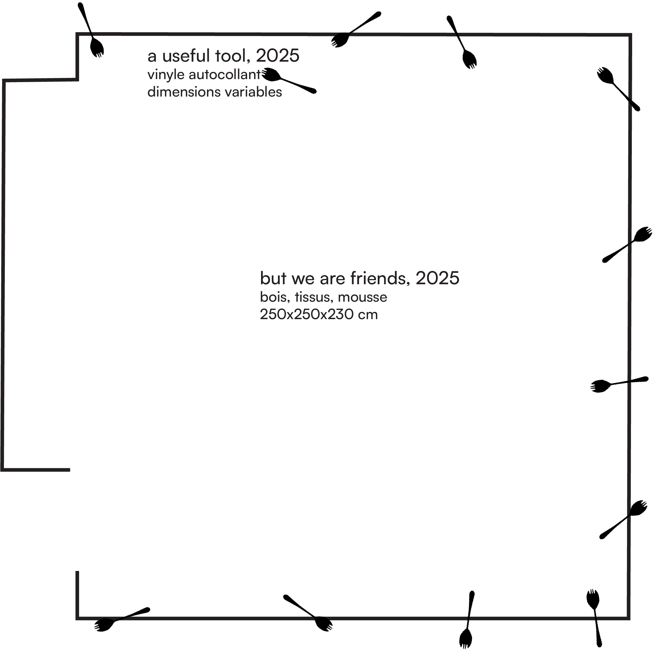 The exhibition's floor plan