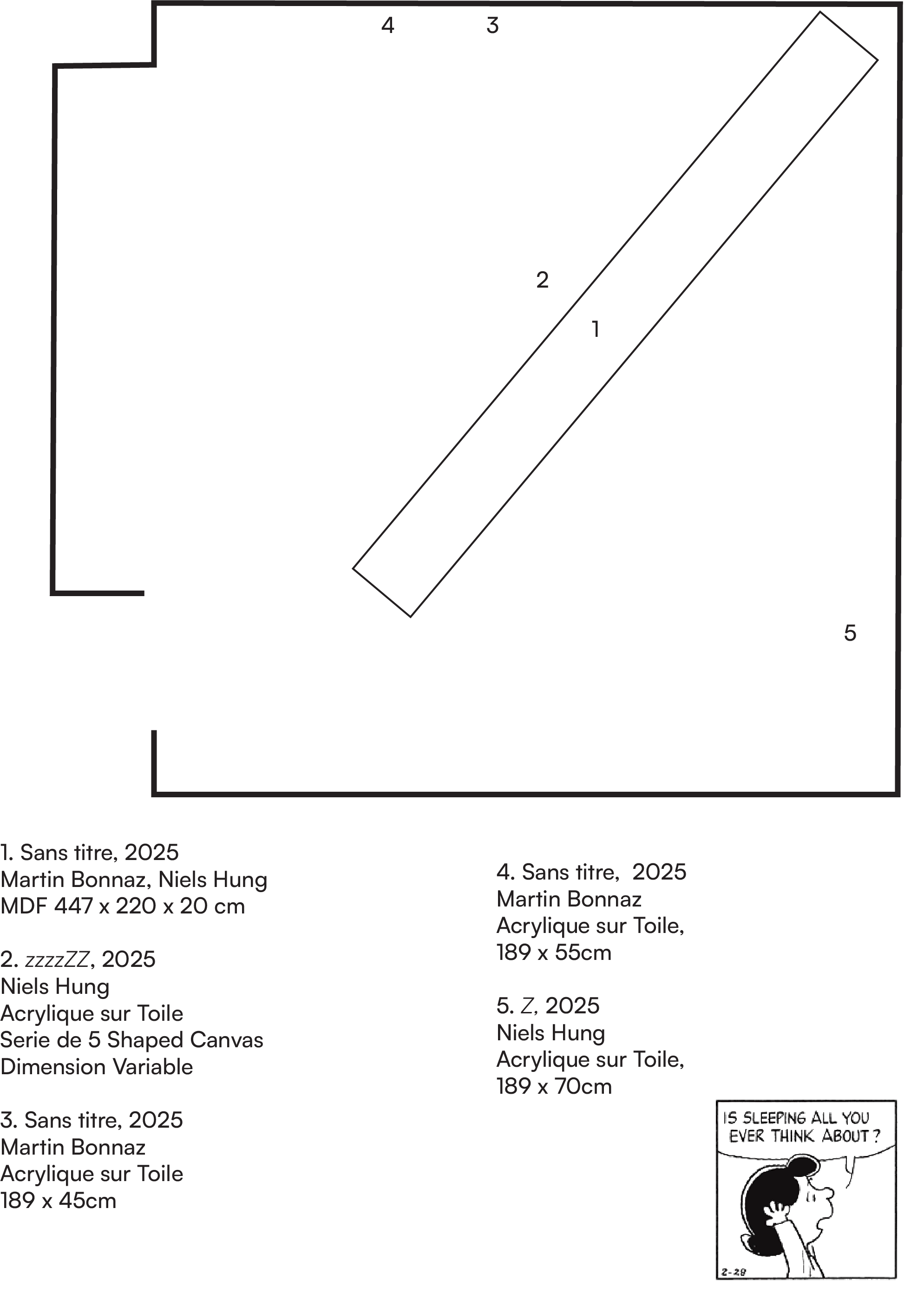 The exhibition's floor plan
