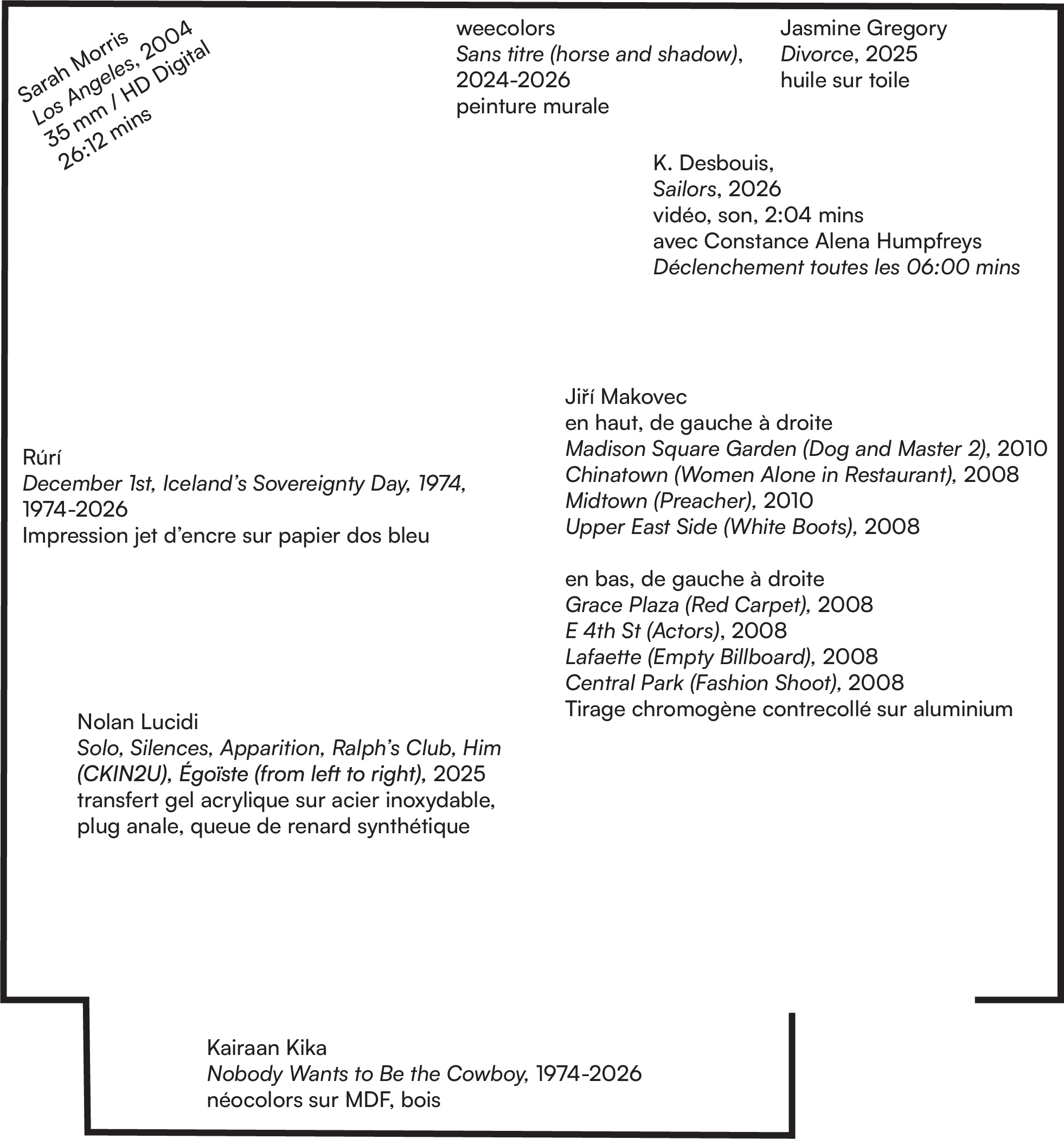 The exhibition's floor plan