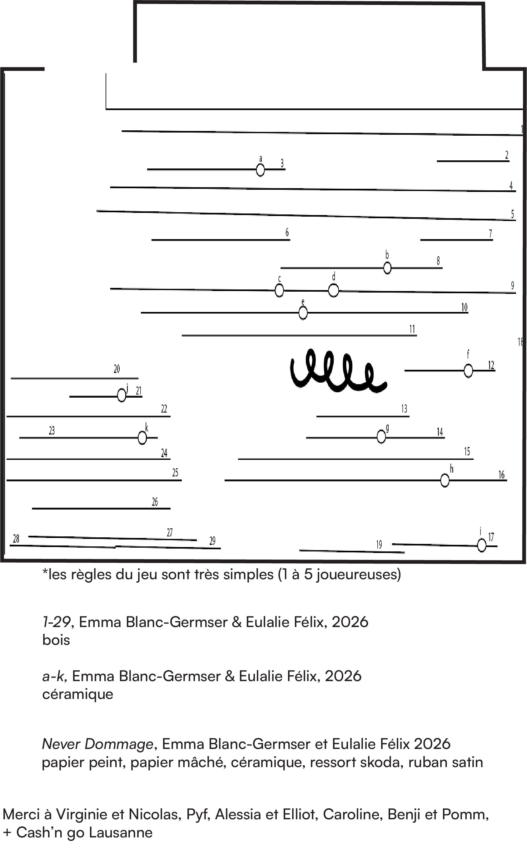 The exhibition's floor plan