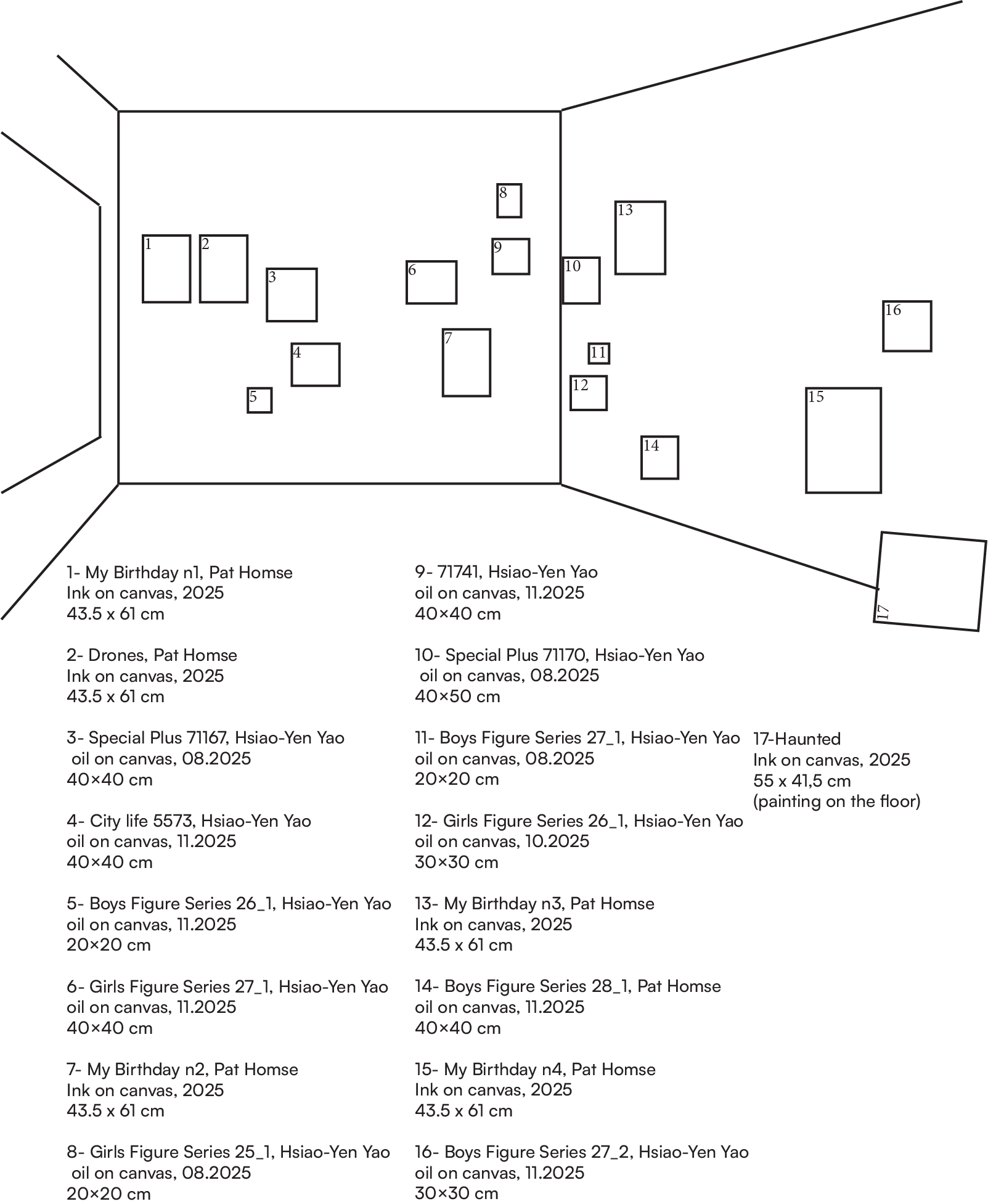 The exhibition's floor plan